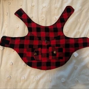 Small Dog Red Plaid Fleece Coat